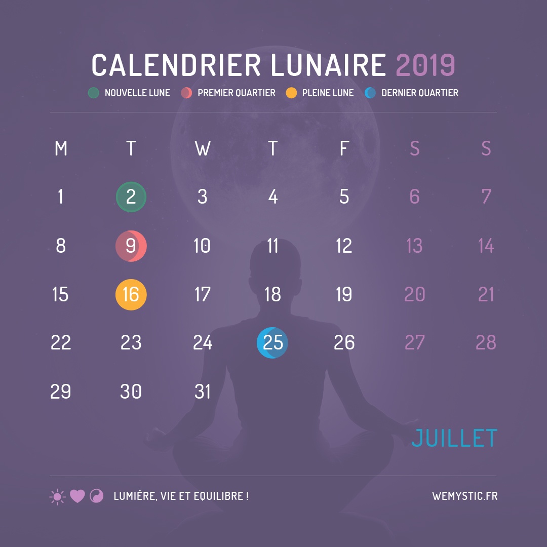 calendrier lunaire juillet 2019 2019 selon le calendrier lunaire juillet