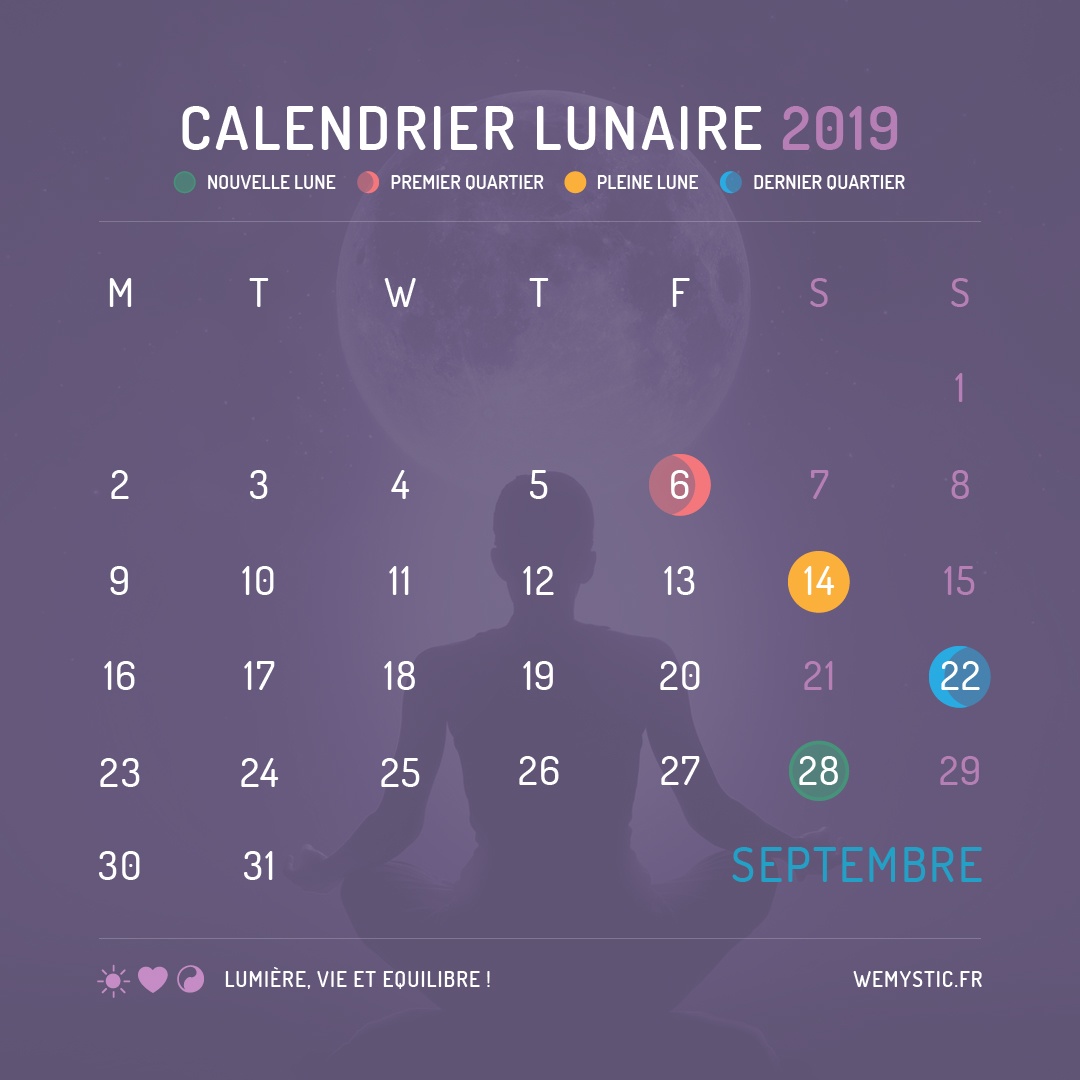 calendrier lunaire septembre 2019 2019 selon le calendrier lunaire septembre