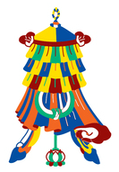 symboles bouddhistes - drapeau de la victoire