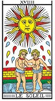 association entre les cartes du tarot XIV à XXI