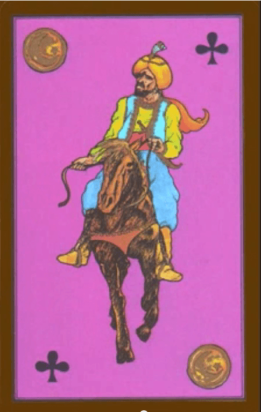 interpréter les cartes du Tarot Persan - Cavalier d’écus
