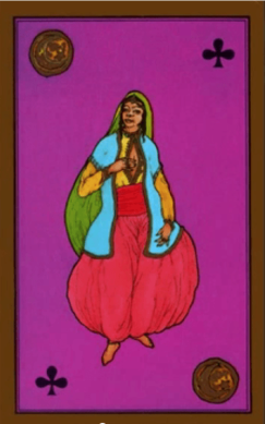 interpréter les cartes du Tarot Persan - Reine d’écus
