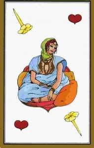 interpréter les cartes du Tarot Persan - Reine de cœur