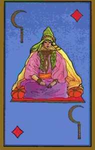 interpréter les cartes du Tarot Persan - Reine faucille